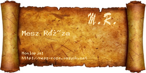 Mesz Róza névjegykártya