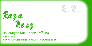 roza mesz business card